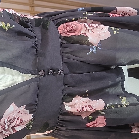 Live 4 Truth grey pink floral duster cover up layer piece size XL mauve - Picture 4 of 15